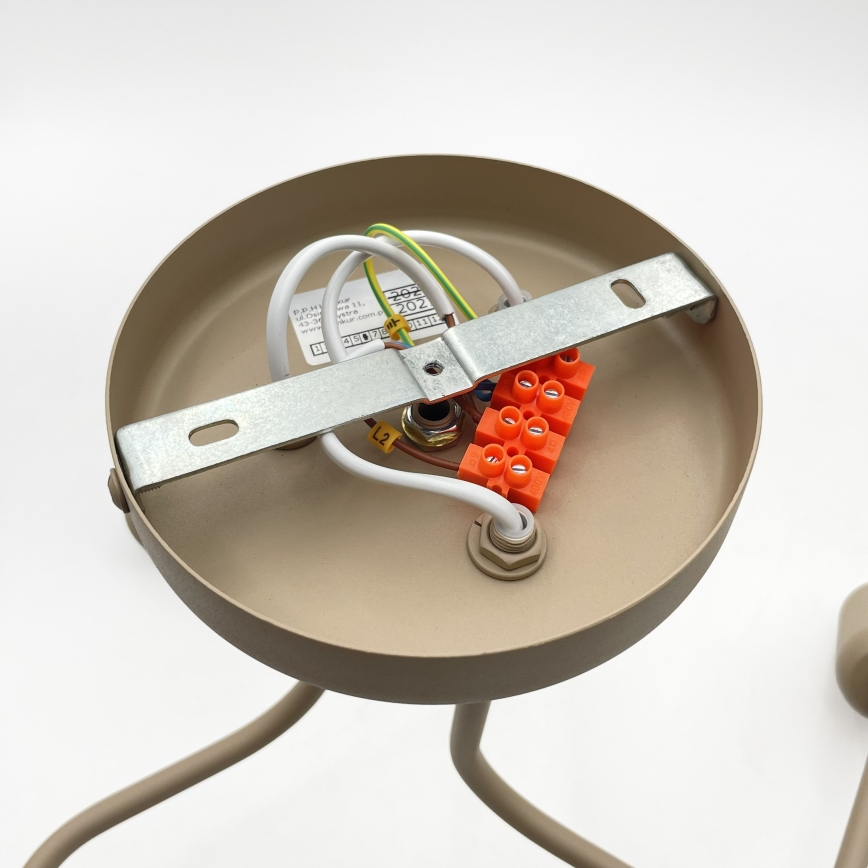 Overflademonteret loftlampe CHARLIE 3xE27/15W/230V beige
