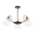 Overflademonteret loftlampe DANTONA 3xE27/15W/230V sort/beige