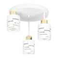 Overflademonteret loftlampe ELEN 3xE27/35W/230V hvid/guld