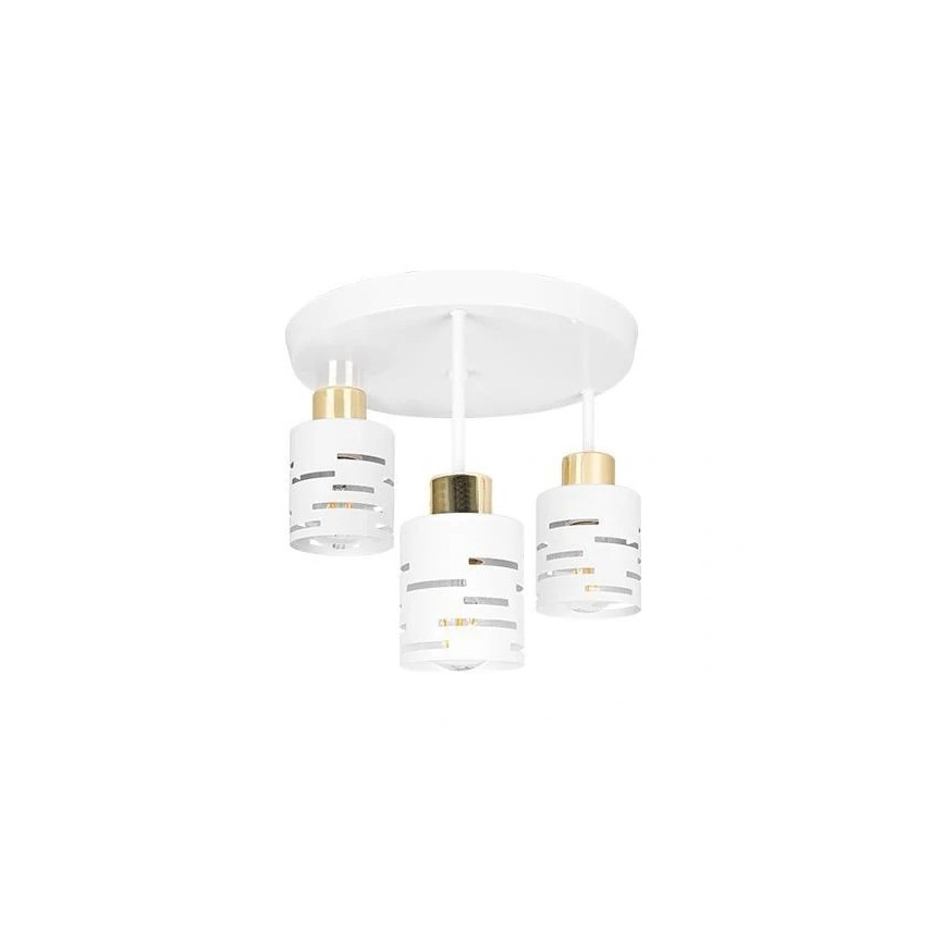 Overflademonteret loftlampe ELEN 3xE27/35W/230V hvid/guld