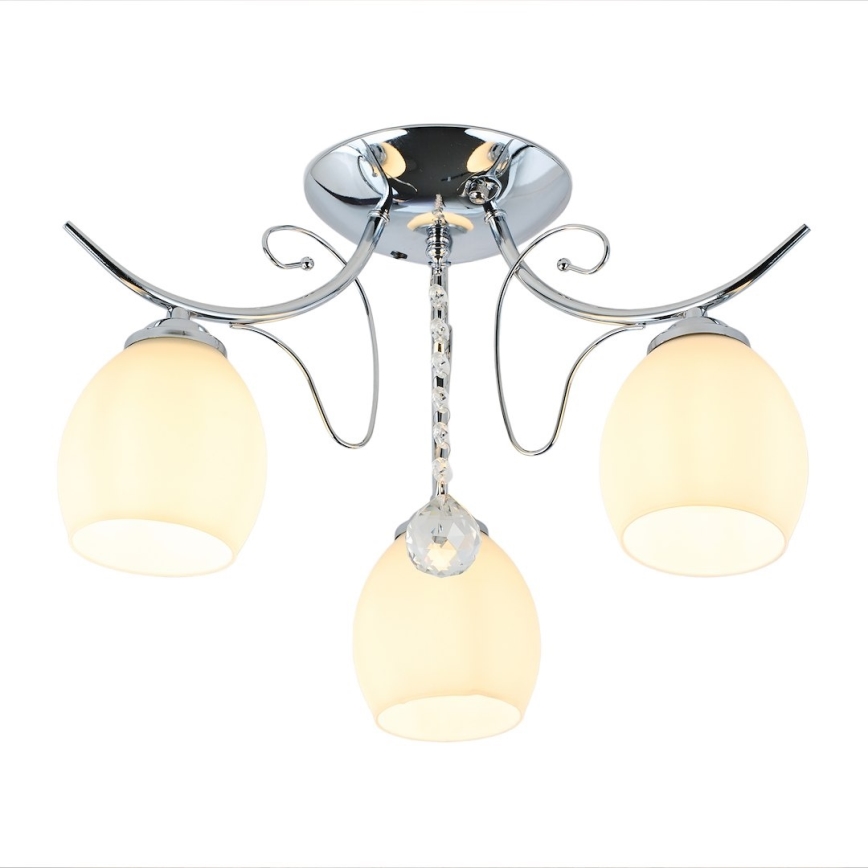 Overflademonteret loftlampe ELLA 3xE27/15W/230V poleret krom