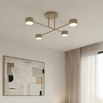 Overflademonteret loftlampe HALO 4xGX53/10W/230V beige