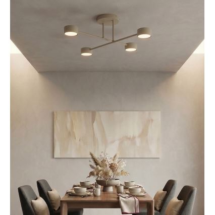 Overflademonteret loftlampe HALO 4xGX53/10W/230V beige