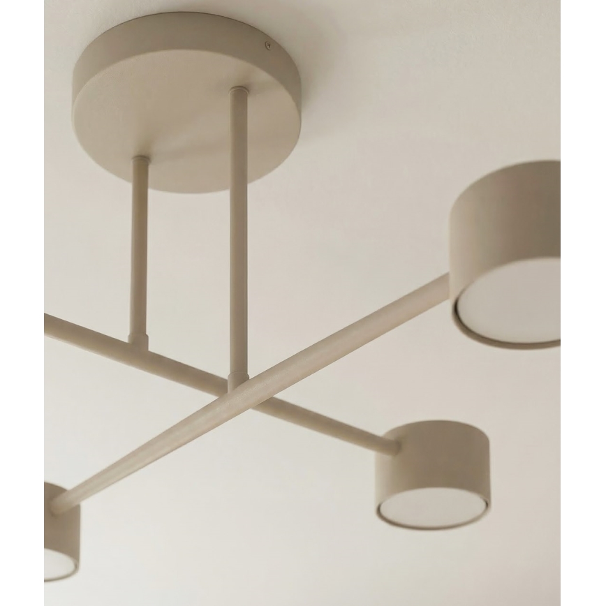 Overflademonteret loftlampe HALO 4xGX53/10W/230V beige