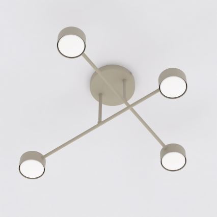 Overflademonteret loftlampe HALO 4xGX53/10W/230V beige