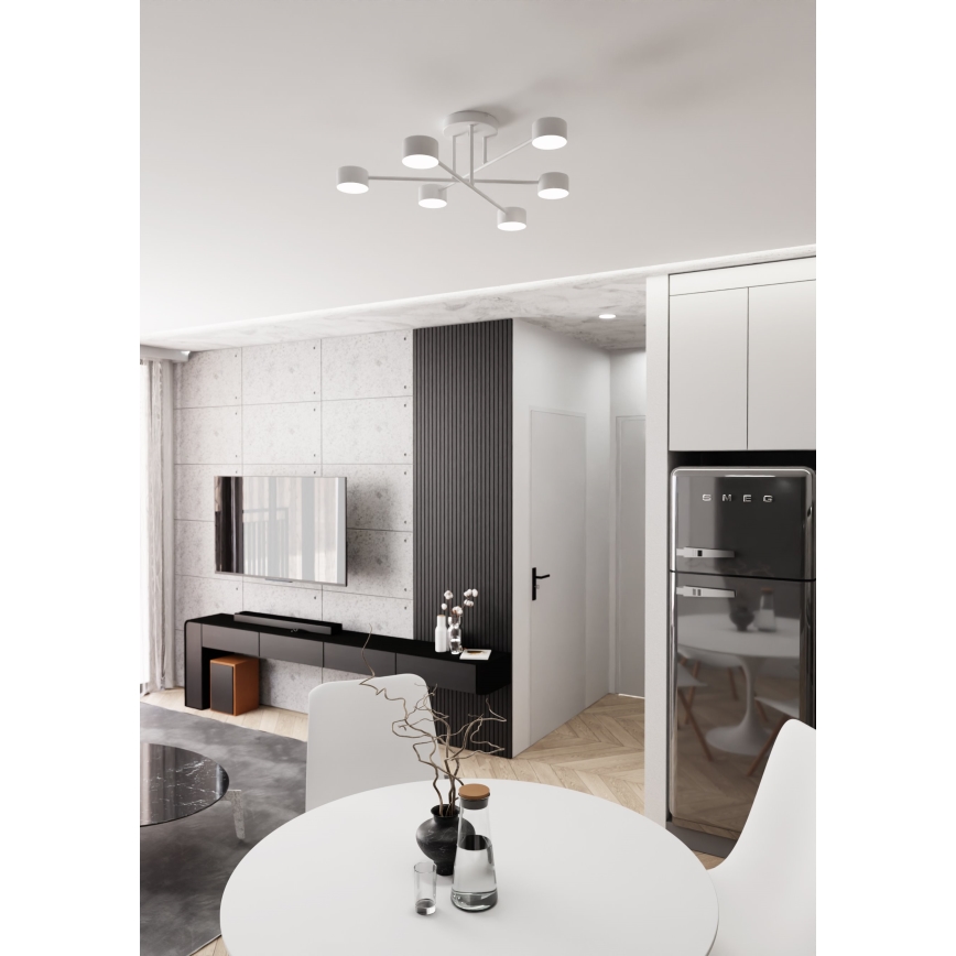 Overflademonteret loftlampe HALO 6xGX53/10W/230V, hvid