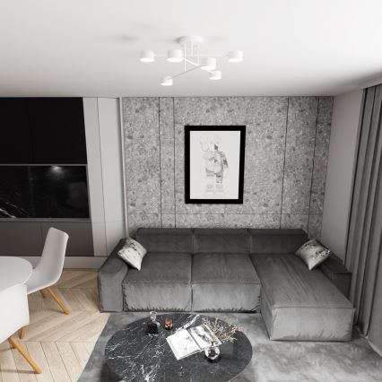 Overflademonteret loftlampe HALO 6xGX53/10W/230V, hvid