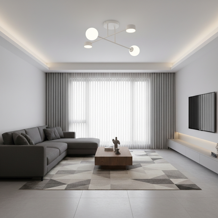 Overflademonteret loftlampe HOLON 2xG9/8W/230V + 2xGX53/12W hvid