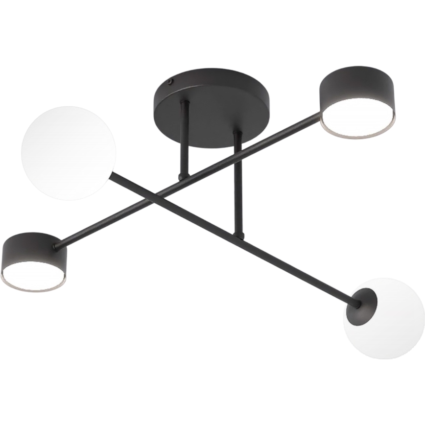 Overflademonteret loftlampe HOLON 2xG9/8W/230V + 2xGX53/12W sort