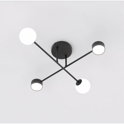 Overflademonteret loftlampe HOLON 2xG9/8W/230V + 2xGX53/12W sort