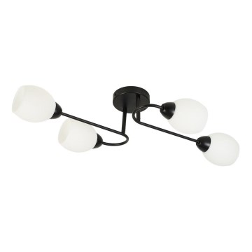 Overflademonteret loftlampe KING 4xE27/15W/230V sort