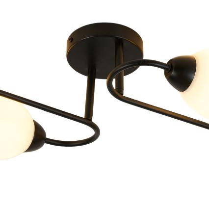 Overflademonteret loftlampe KING 4xE27/15W/230V sort