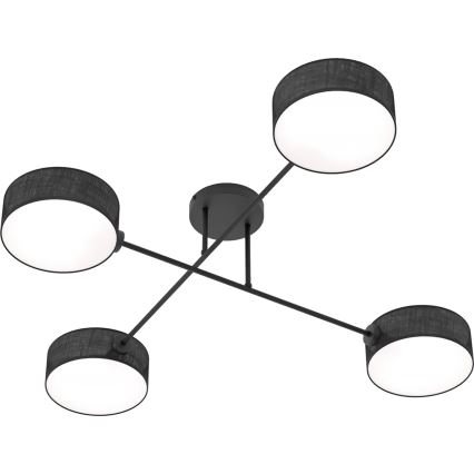 Overflademonteret loftlampe MAGA 4xE14/10W/230V sort