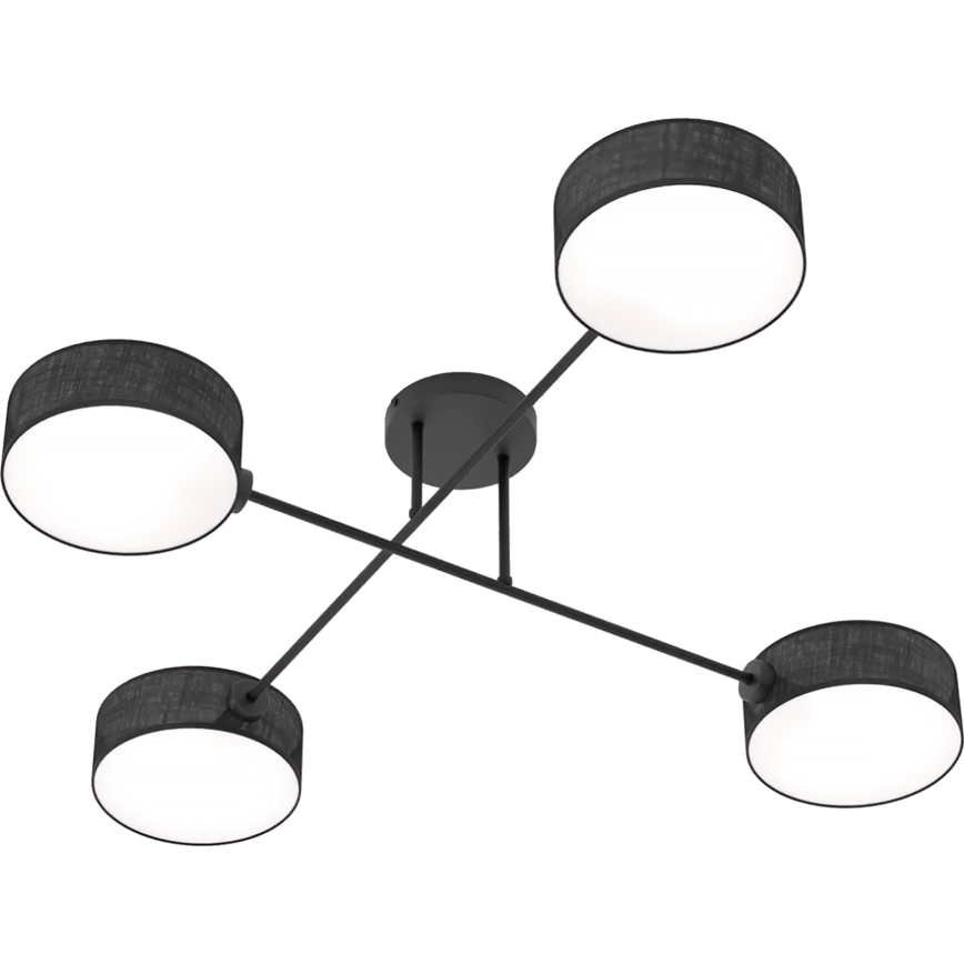 Overflademonteret loftlampe MAGA 4xE14/10W/230V sort