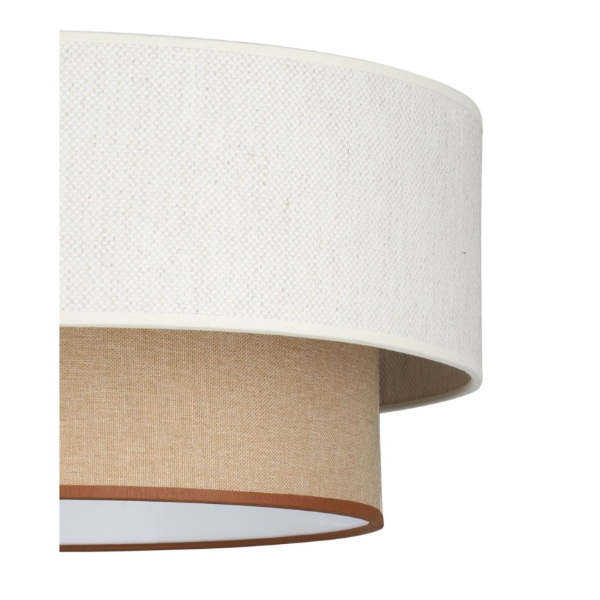 Overflademonteret loftlampe NATIA 1xE27/60W/230V Ø 45 cm hvid/brun