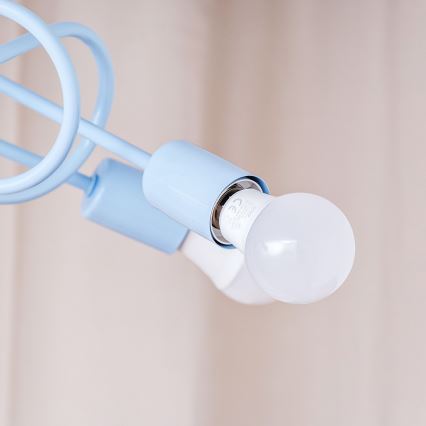 Overflademonteret loftlampe OXFORD 3xE27/15W/230V blå