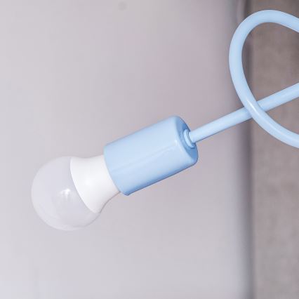 Overflademonteret loftlampe OXFORD 3xE27/15W/230V blå