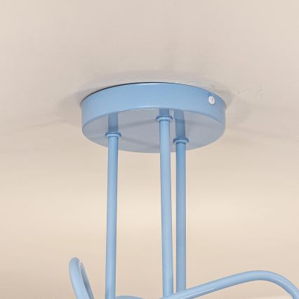 Overflademonteret loftlampe OXFORD 3xE27/15W/230V blå