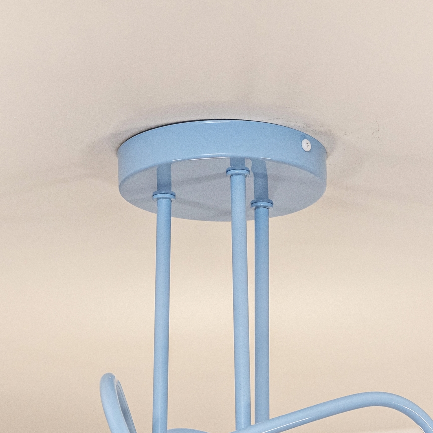 Overflademonteret loftlampe OXFORD 3xE27/15W/230V blå