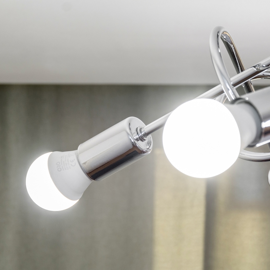Overflademonteret loftlampe OXFORD 5xE27/15W/230V blank krom