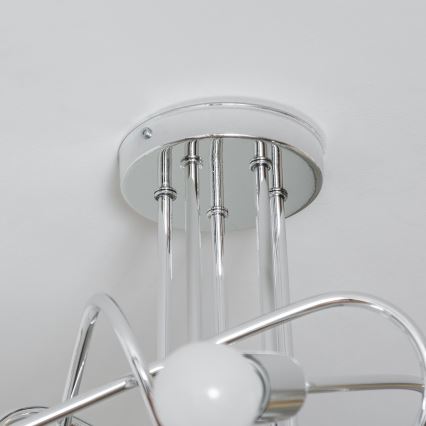 Overflademonteret loftlampe OXFORD 5xE27/15W/230V blank krom