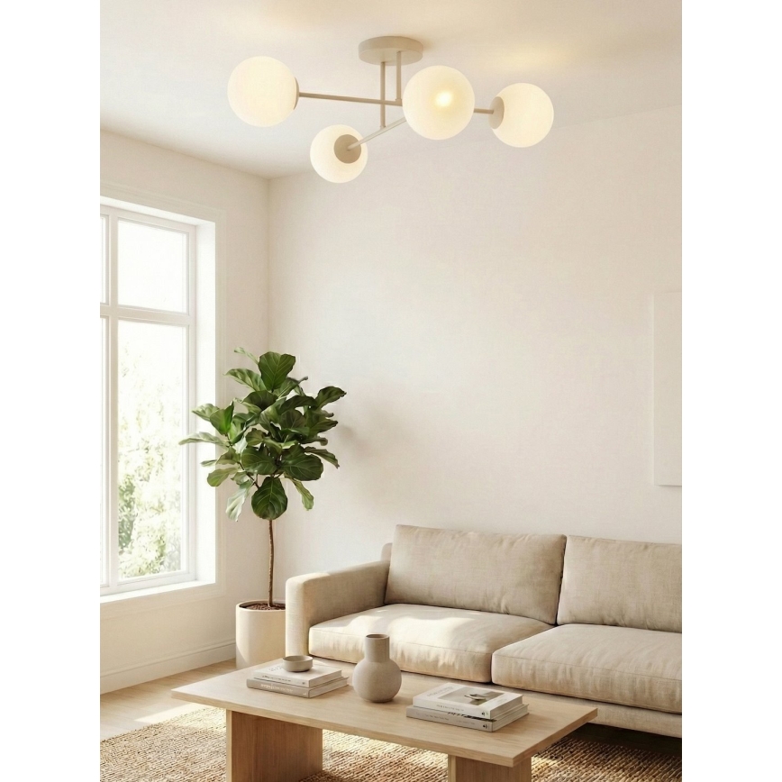 Overflademonteret loftlampe ROMA 4xE14/10W/230V beige