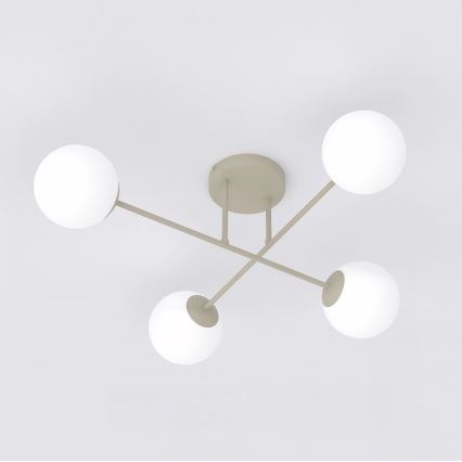 Overflademonteret loftlampe ROMA 4xE14/10W/230V beige