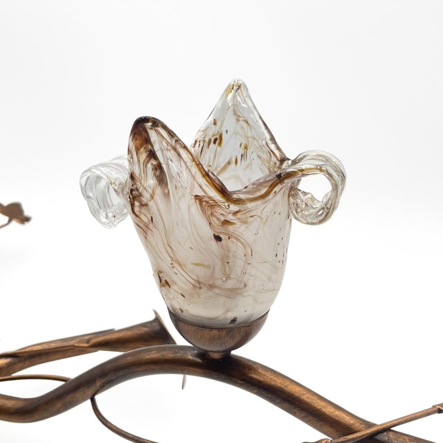 Overflademonteret loftlampe ROZETA 4xE14/40W/230V bronzefarvet