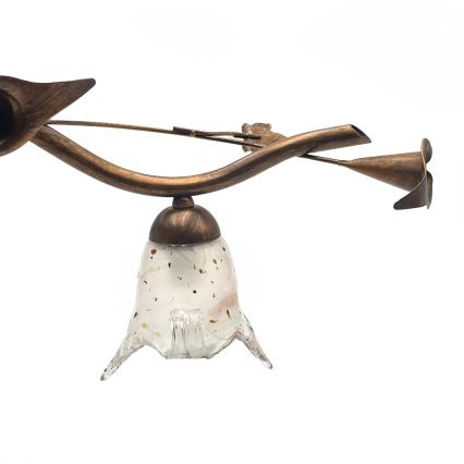 Overflademonteret loftlampe ROZETA 4xE14/40W/230V bronzefarvet