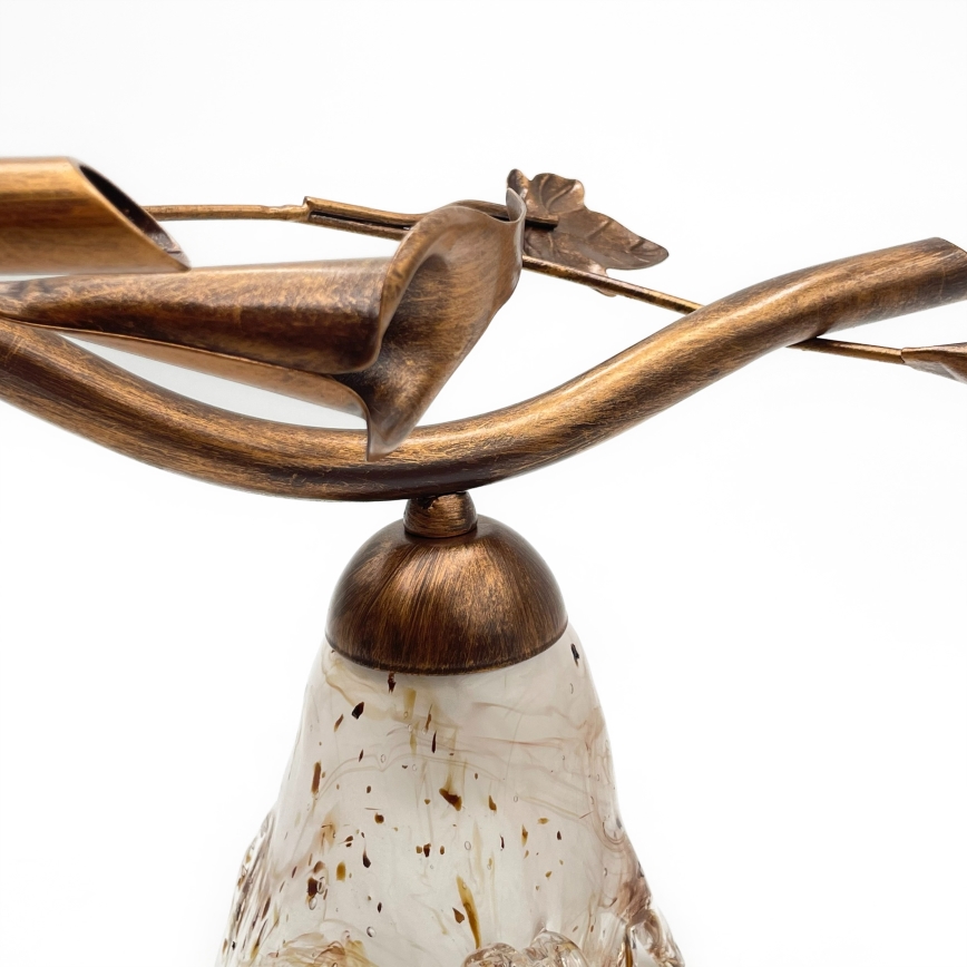 Overflademonteret loftlampe ROZETA 4xE14/40W/230V bronzefarvet