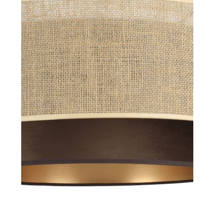 Overflademonteret loftlampe SARTA 1xE27/60W/230V brun/jute