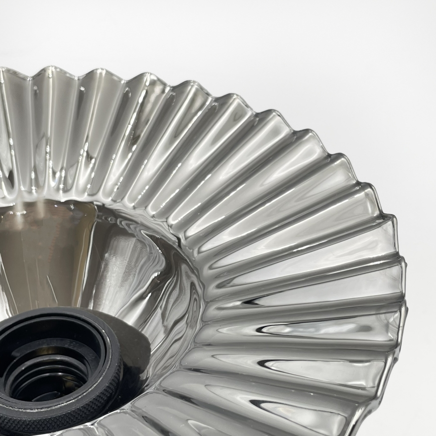 Overflademonteret loftlampe TRISH 1xE27/15W/230V sort/røget sort