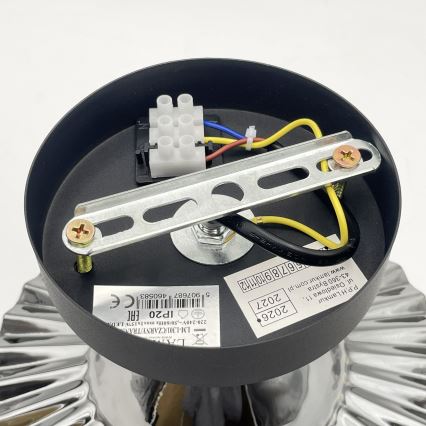 Overflademonteret loftlampe TRISH 1xE27/15W/230V sort/røget sort