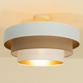 Overflademonteret loftlampe WENTA 1xE27/60W/230V Ø 50 cm hvid/brun
