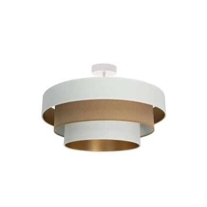Overflademonteret loftlampe WENTA 1xE27/60W/230V Ø 50 cm hvid/brun