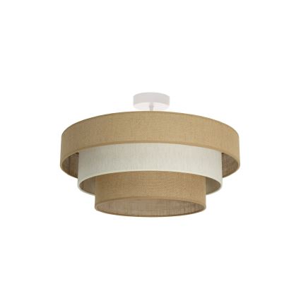 Overflademonteret loftlampe WENTA 1xE27/60W/230V Ø 50 cm jute/cremefarvet