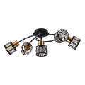 Overflademonteret loftlampe ZAHARA 5xE27/10W/230V sort
