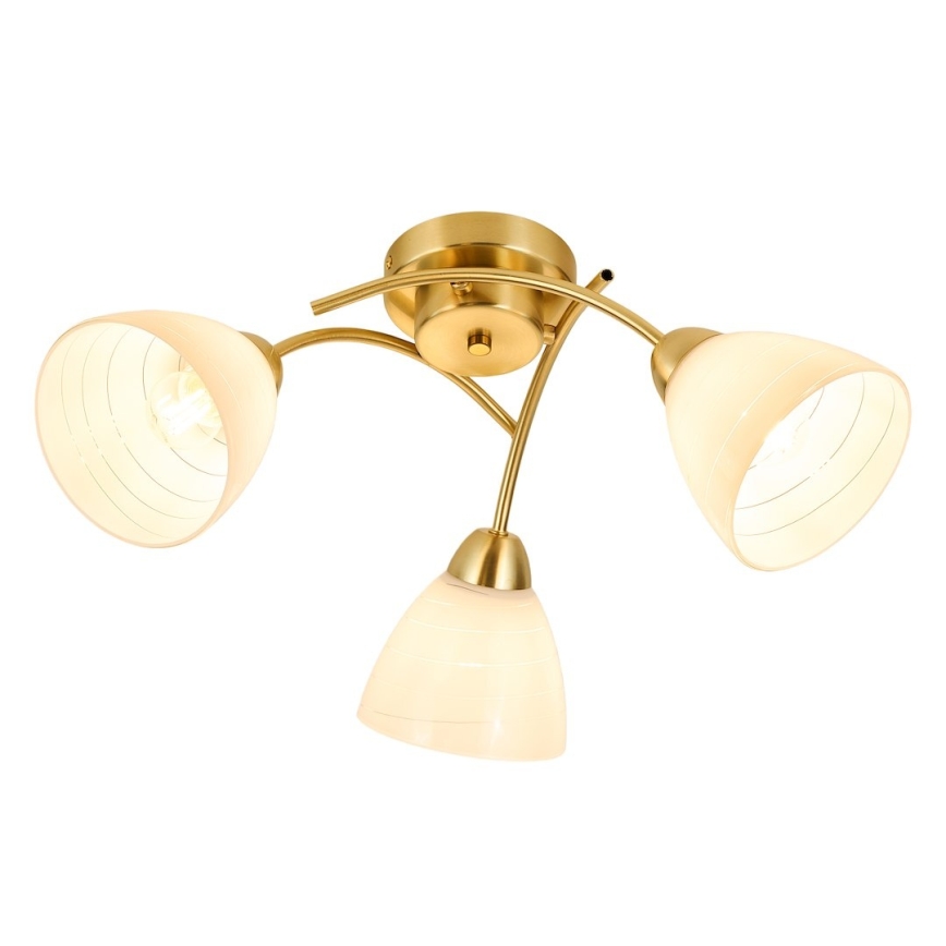 Overflademonteret lysekrone CLARA 3xE27/15W/230V, guld