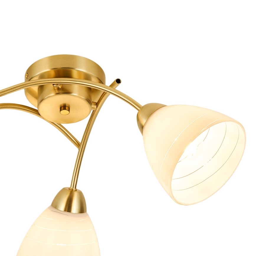 Overflademonteret lysekrone CLARA 3xE27/15W/230V, guld