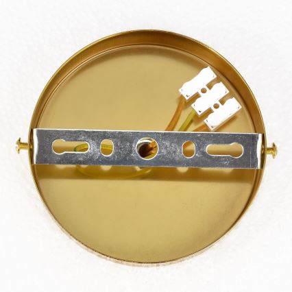 Overflademonteret lysekrone CRISTAL, 5 x E14, 10 W pr. pære, 230 V, Ø 38 cm, sort/guld