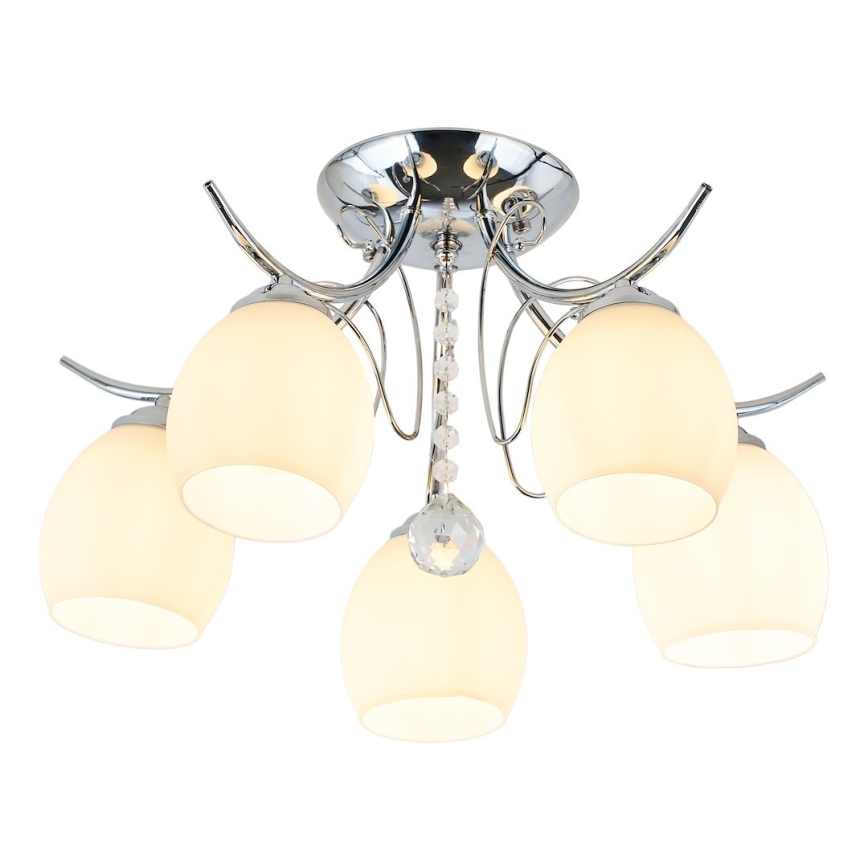 Overflademonteret lysekrone ELLA 5xE27/15W/230V poleret krom