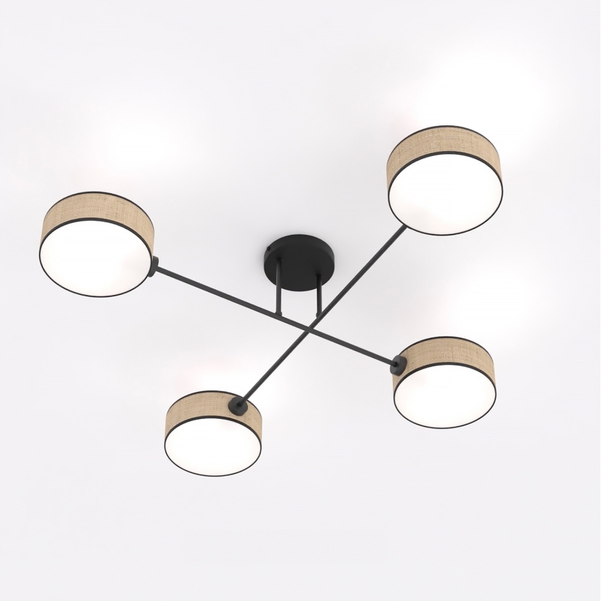 Overflademonteret lysekrone MAGA 4xE14/10W/230V beige