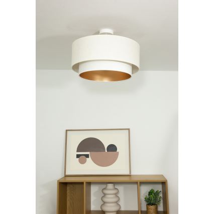 Overflademonteret lysekrone NATIA 1xE27/60W/230V Ø 45 cm hvid