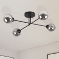 Overflademonteret lysekrone OBSIDIAN 4x G9/10W/230V sort/røget grå