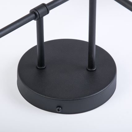 Overflademonteret lysekrone OBSIDIAN 4x G9/10W/230V sort/røget grå