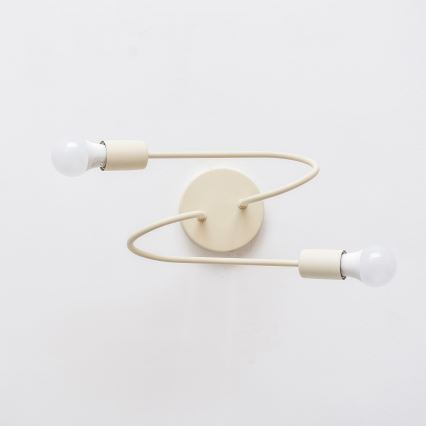 Overflademonteret lysekrone OXFORD 2xE27/15W/230V cremefarvet