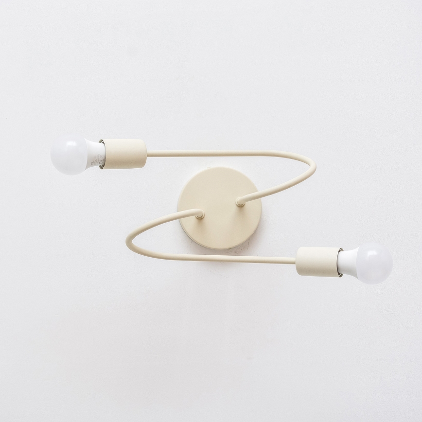 Overflademonteret lysekrone OXFORD 2xE27/15W/230V cremefarvet