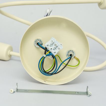 Overflademonteret lysekrone OXFORD 2xE27/15W/230V cremefarvet