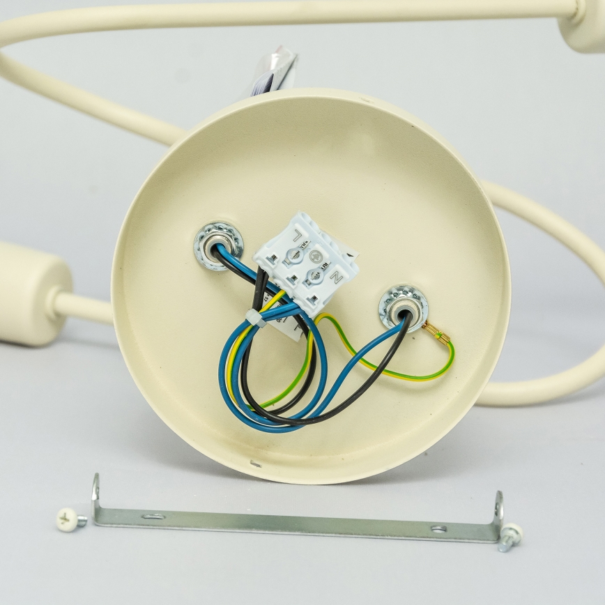 Overflademonteret lysekrone OXFORD 2xE27/15W/230V cremefarvet