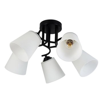 Overflademonteret lysekrone PAFOS 5xE27/15W/230V sort